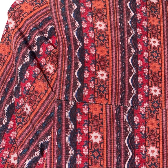 BCBGeneration Women A-Line Long Sleeve Boho Tribal Print Swing Dress XS EUC - Picture 16 of 16
